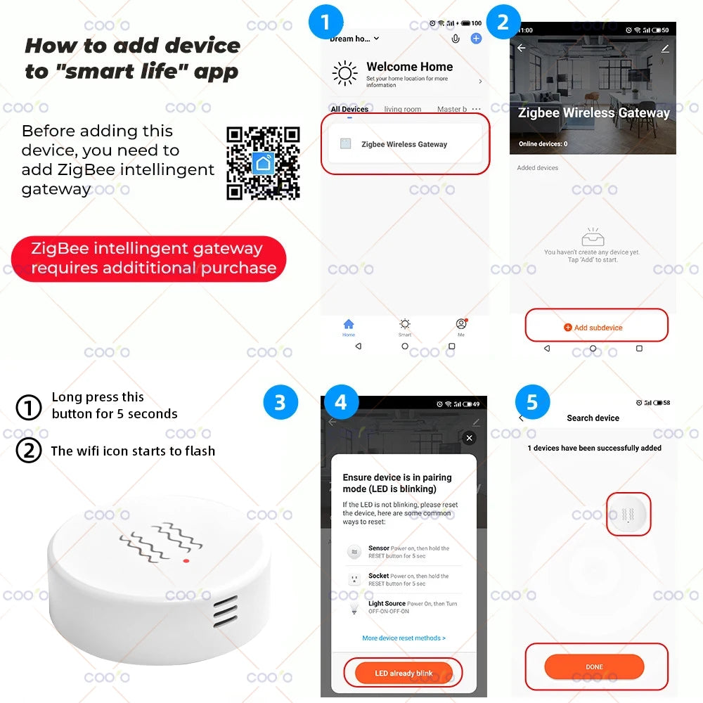 Tuya Zigbee Smart Vibration Sensor Detection Tilt XYZ Axis Sensor SmartLife App Notification Real-Time Motion Shock Alarm Record