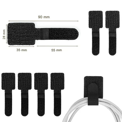 20/10/5PCS Releasable Cable Organizer Ties Mouse Earphones Wire Management Nylon Cable Ties Reusable Loop Hoop Tape Straps Tie