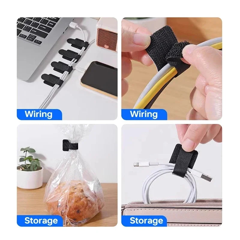 20/10/5PCS Releasable Cable Organizer Ties Mouse Earphones Wire Management Nylon Cable Ties Reusable Loop Hoop Tape Straps Tie