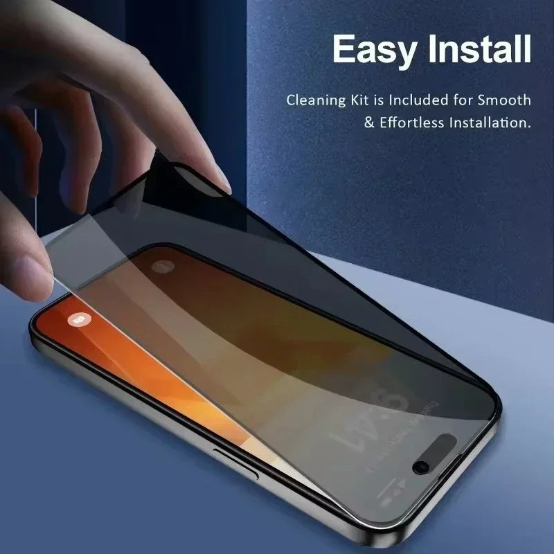 5Pcs Full Cover Privacy Screen Protector For iPhone 16 11 12 13 14 Pro Max Mini 8K Anti-spy Glass For iPhone 15 PRO XR X XS MAX