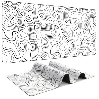 Topographic Contour Gaming Large Mouse Pad for Desk Keyboard and Desk Mat Computer Protector Mat Office Desk Accessories Gifts